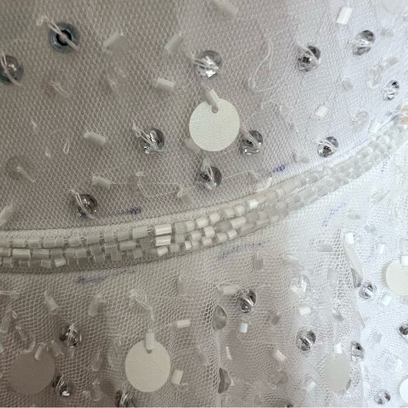 Mac Duggal Sequin One Shoulder High Low Dress Gown - Picture 9 of 16